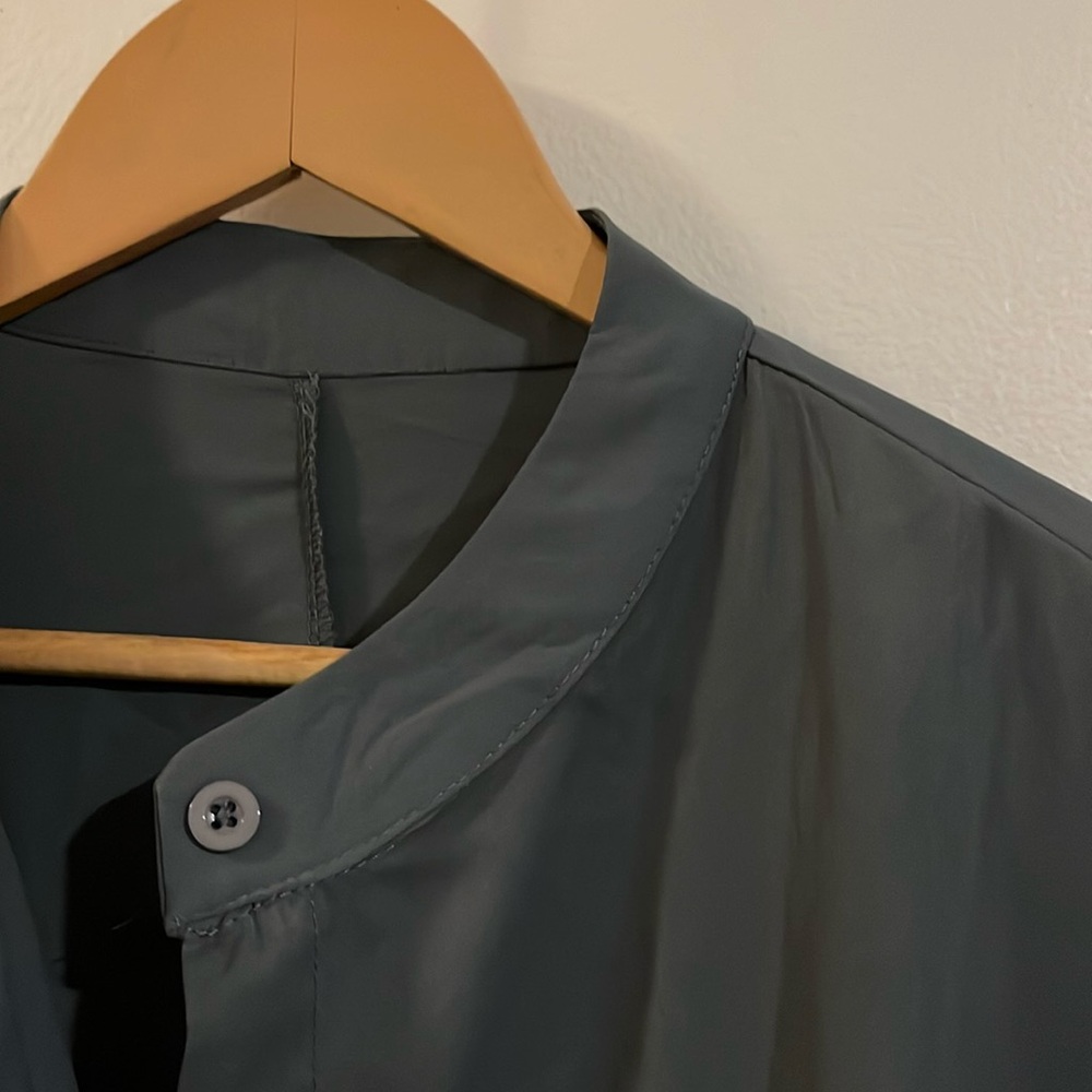 Button abaya dress shirt